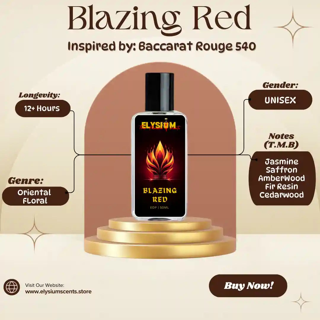 Blazing Red - Impression of Baccarat Rouge 540 | Elysium Scent